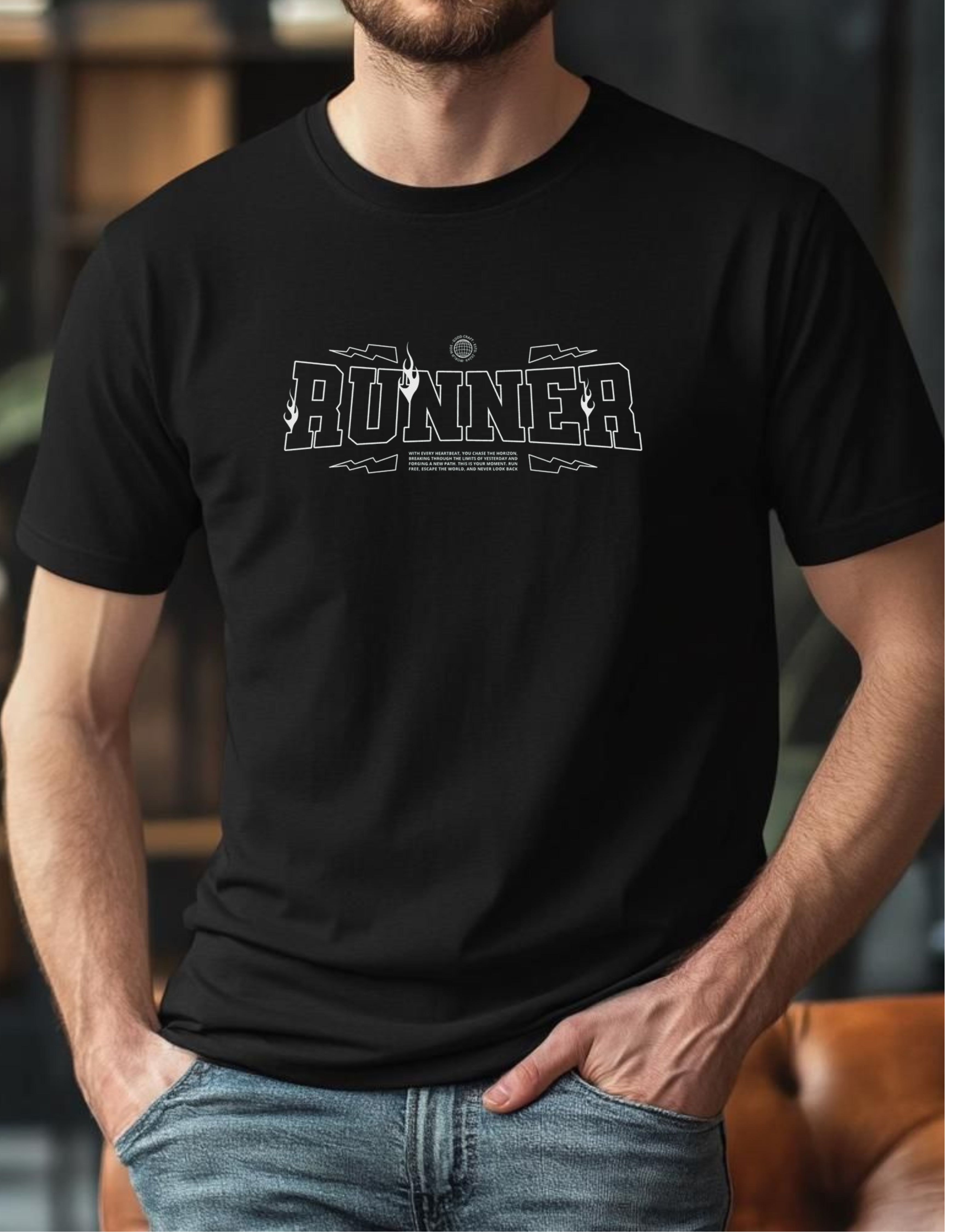 Regular Fit Black T-shirt